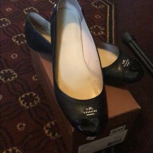 Black coach flats size 7